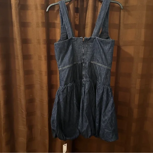 NWT Reformation Delia Denim Mini Dress size 6 reg $289 - Picture 6 of 12